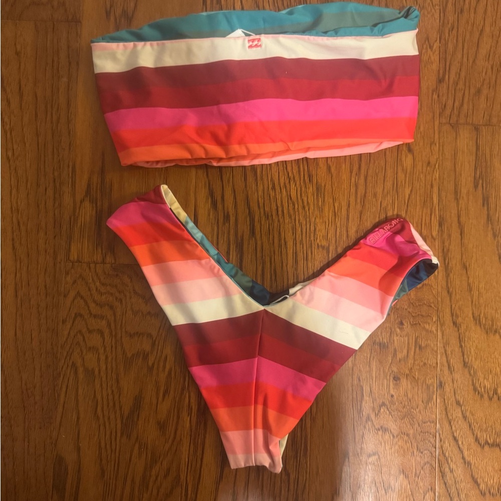 Billabong Reversible Striped Bikini Set - Picture 2 of 6